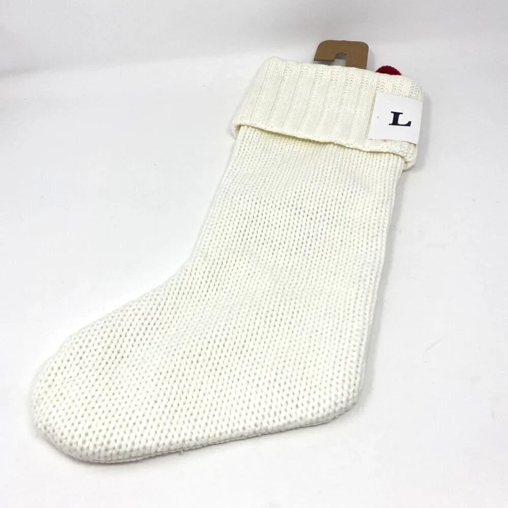 Target Wondershop Knit Monogram Christmas Stocking White Red Wondershop™ 20